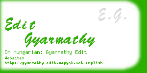 edit gyarmathy business card